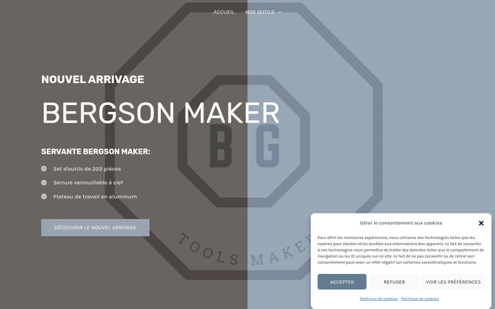 Screenshot of bergsonmaker.com
