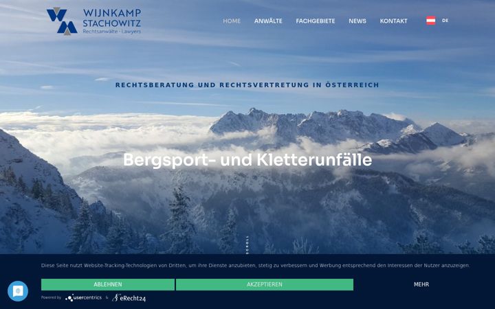 Snimka zaslona za bergsportrecht.eu