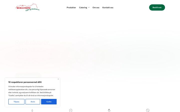 Screenshot of bergstromkjott.no
