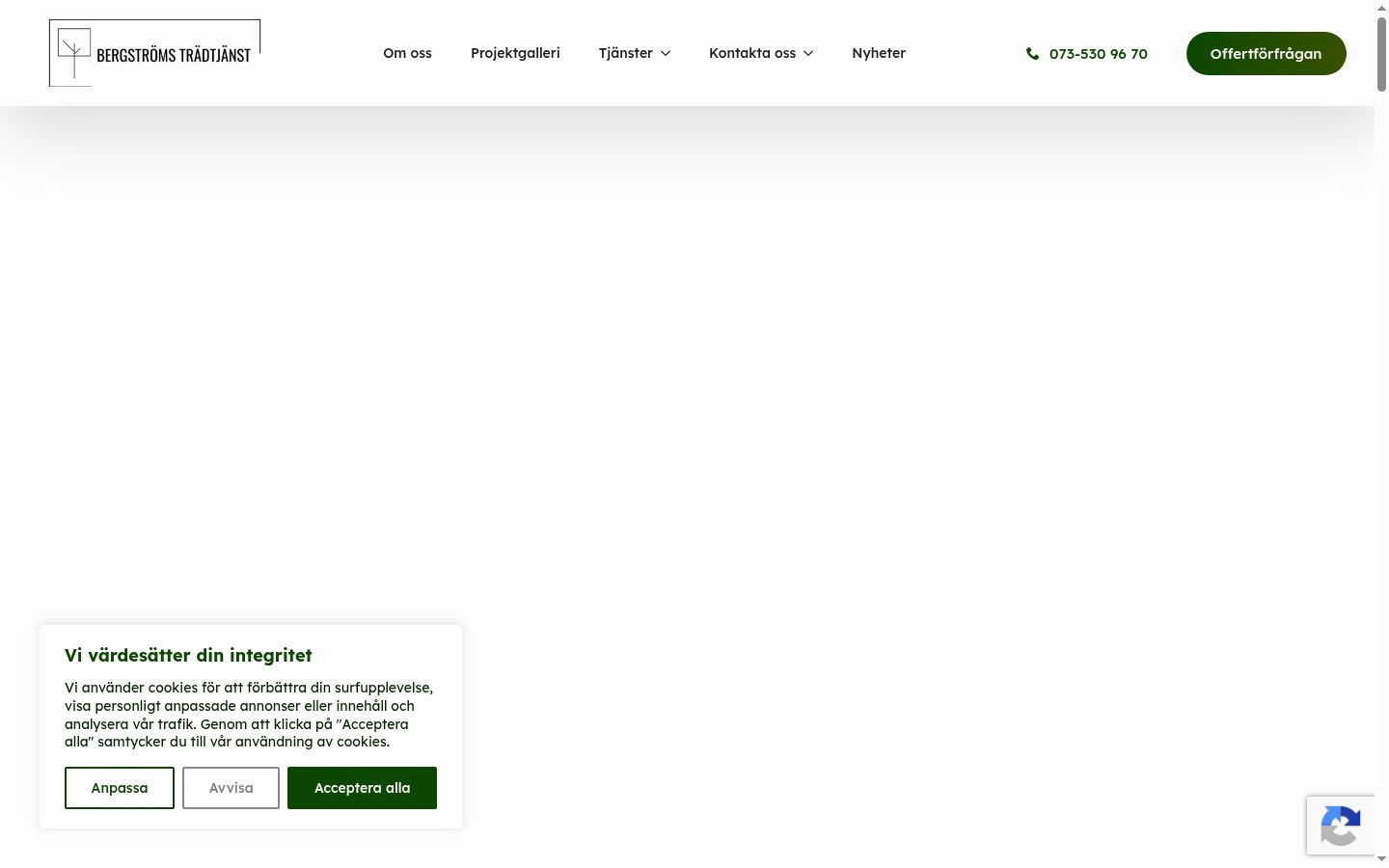 Screenshot des Einwilligungsbanners vor jeglicher Interaktion