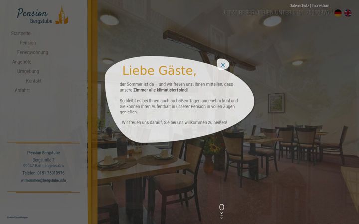 Screenshot of bergstube.info