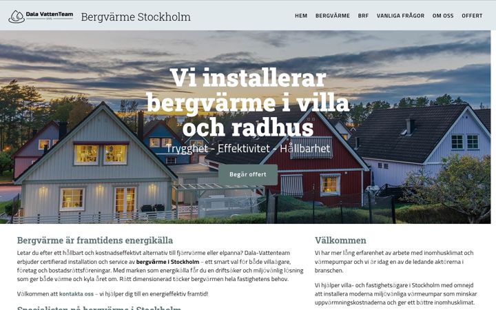 Screenshot of bergvarmestockholm.com