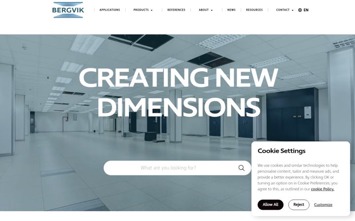 Screenshot of bergvik.com