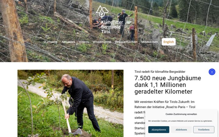 Screenshot of bergwald.eu