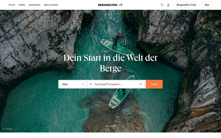 Screenshot of bergwelten.com