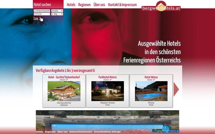 Screenshot of bergwelthotels.at