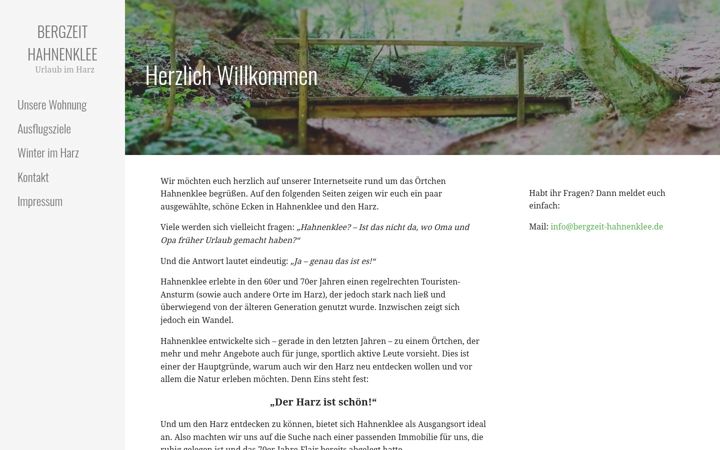 Screenshot of bergzeit-hahnenklee.de