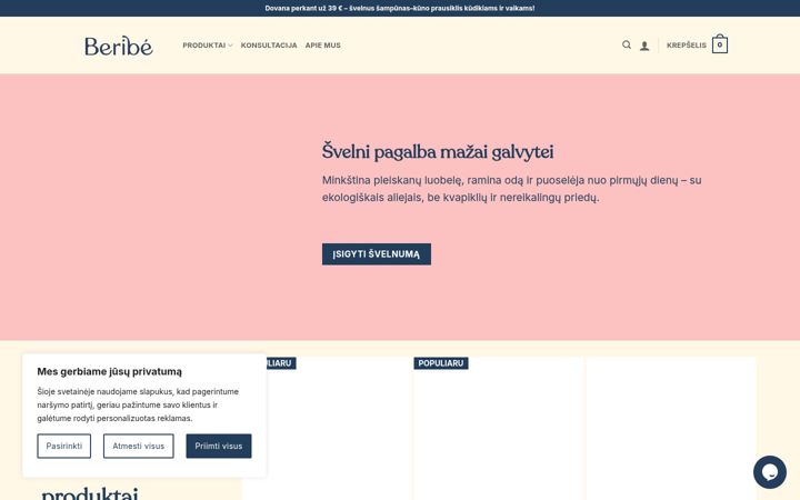 Skjermbilde av beribe.lt