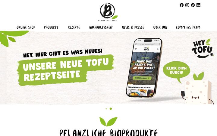 Screenshot of berief-food.de