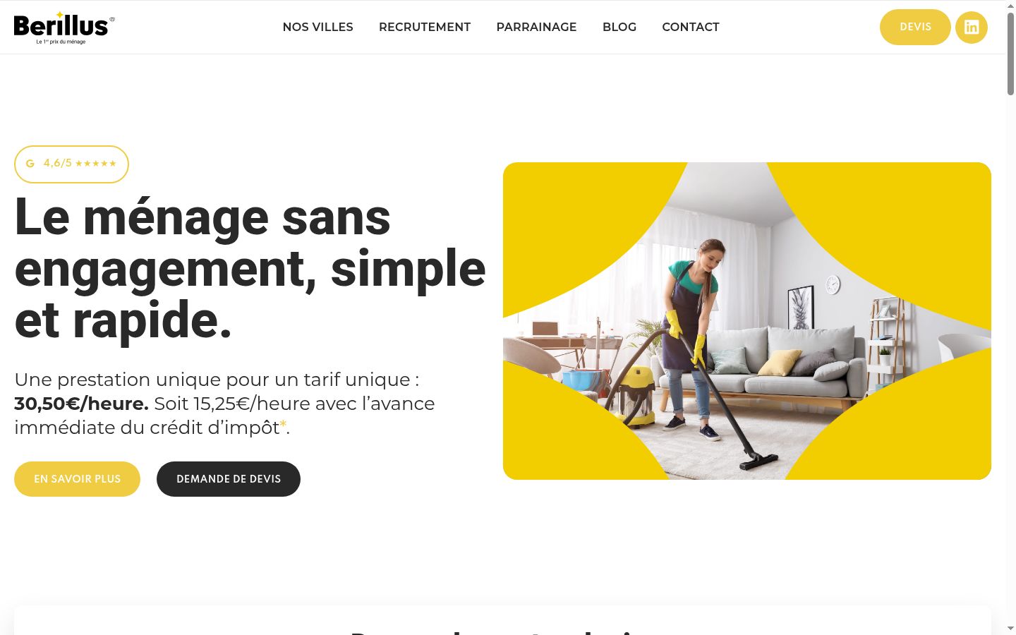 Capture d'écran de la bannière de consentement affichée avant toute interaction
