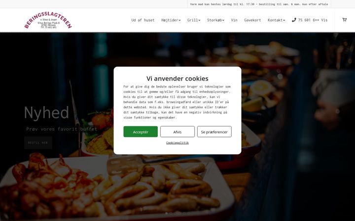 Screenshot of beringsslagteren.dk