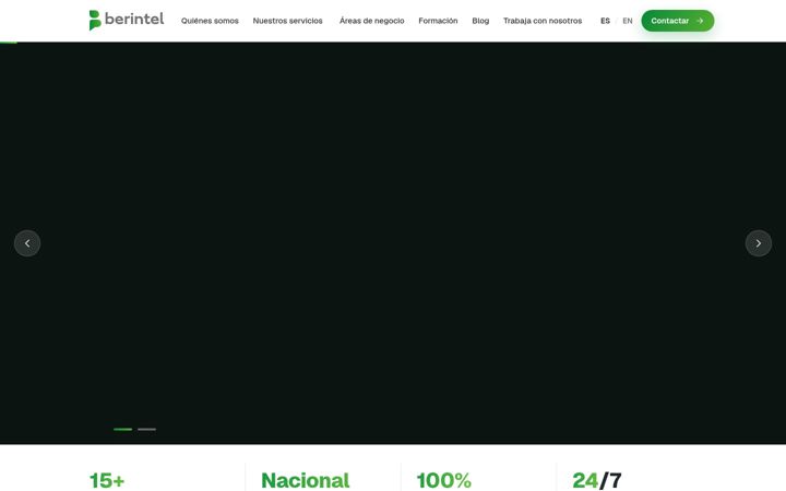 Kuvakaappaus sivustosta berintel.es