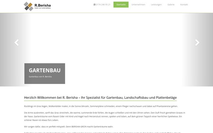 Screenshot of berisha-gruen.de