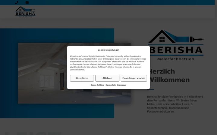 Screenshot of berisha-malerfachbetrieb.de
