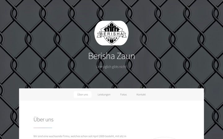 Screenshot of berisha-zaun.de