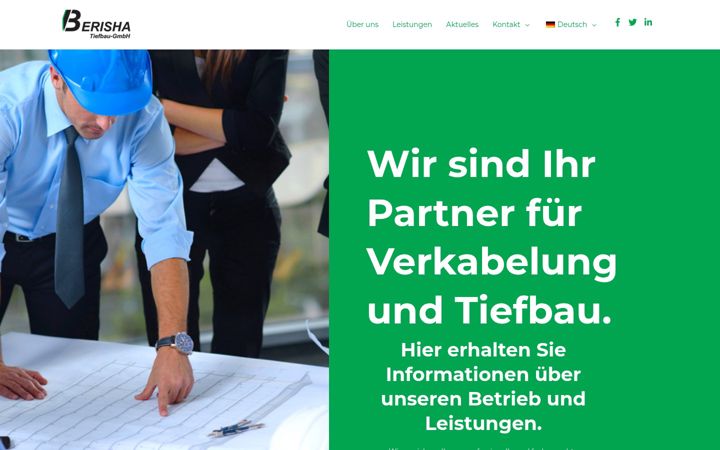 Screenshot of berishatiefbau.de