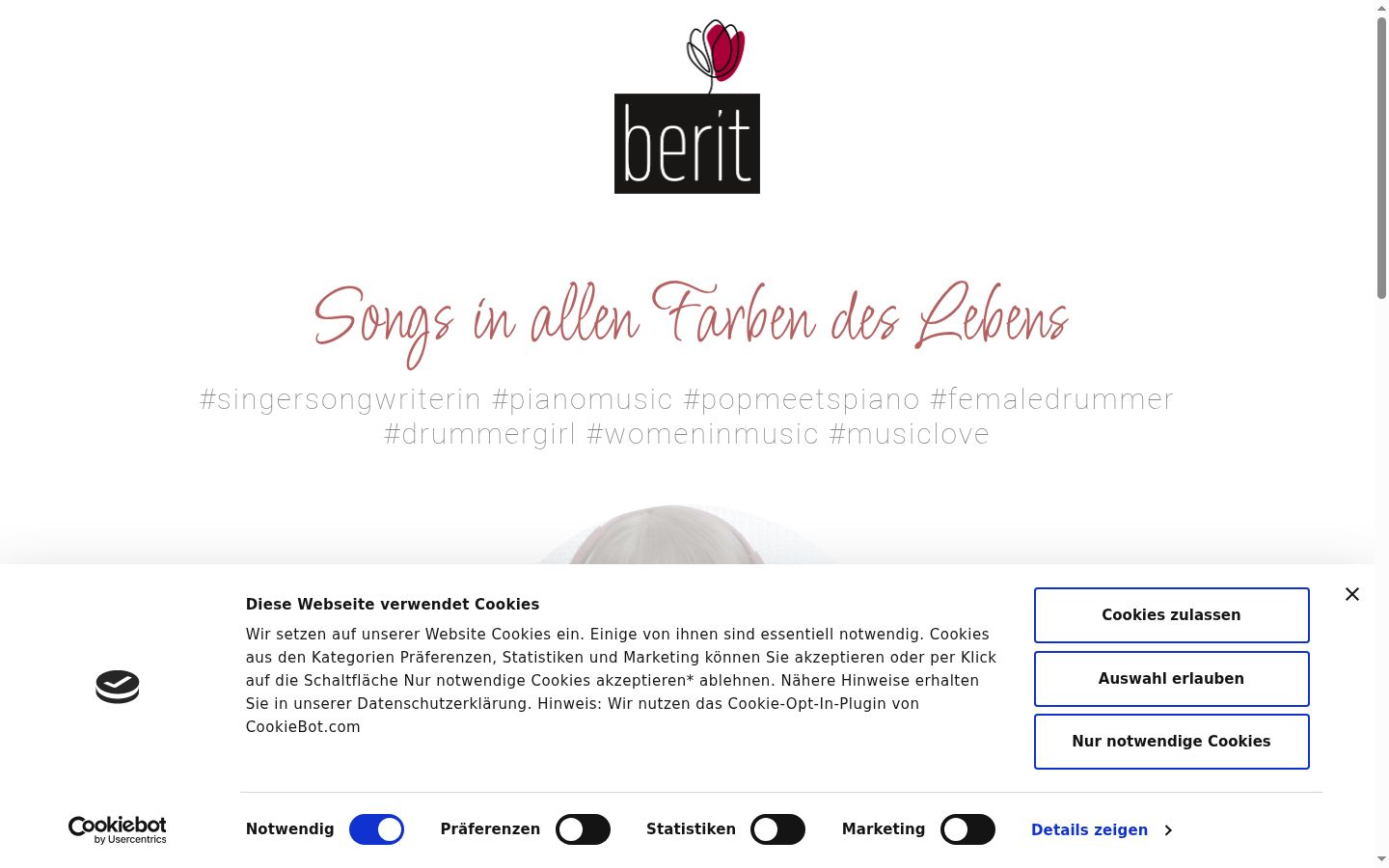 Screenshot del banner di consenso mostrato prima di qualsiasi interazione