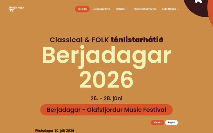 Screenshot of berjadagar.is