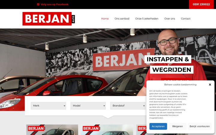 Zrzut ekranu berjan.nl