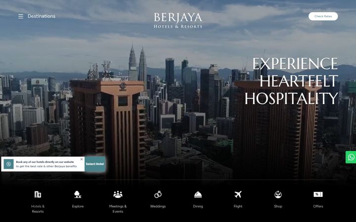 Screenshot ta' berjayahotel.com