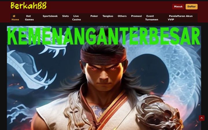 Screenshot of berkah88slots.com