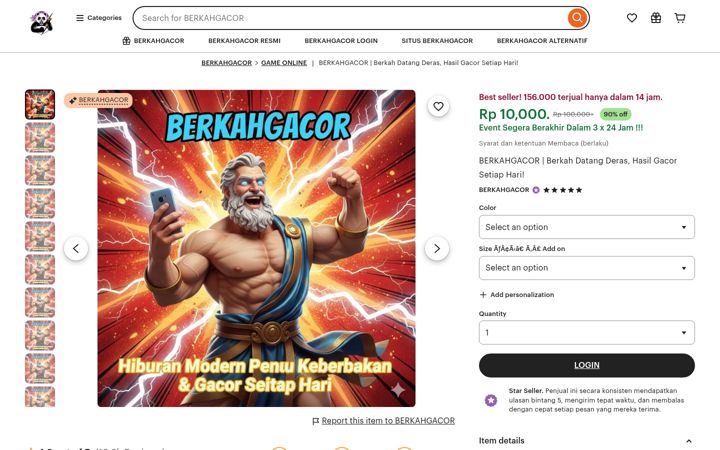 Screenshot of berkahgacor.net