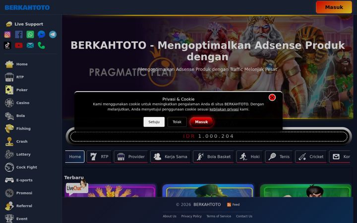 Screenshot of berkahtoto.vip