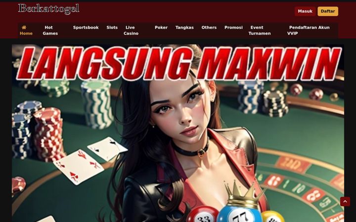 Screenshot of berkattogel.com