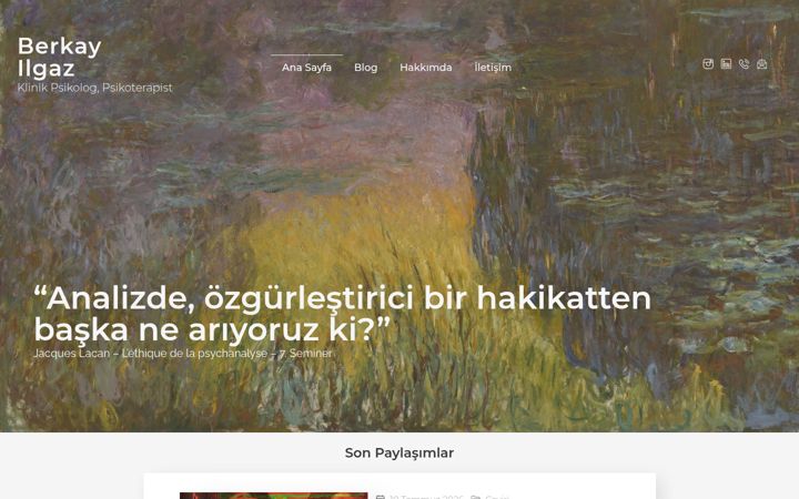 Screenshot of berkayilgaz.com