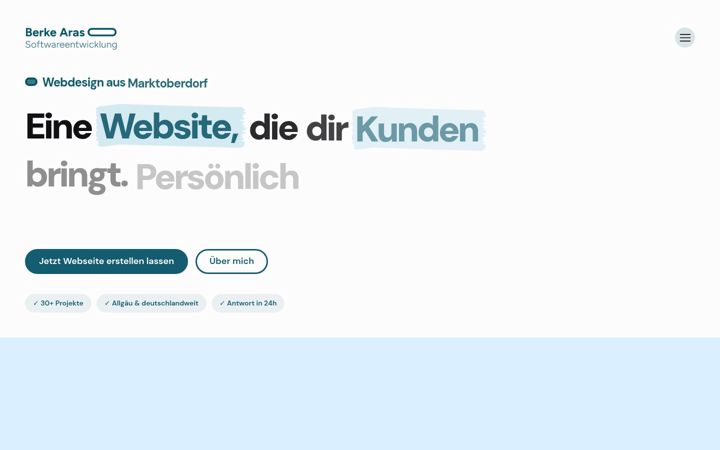 Screenshot von berkearas.de