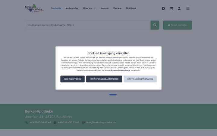 Screenshot of berkel-apotheke.de
