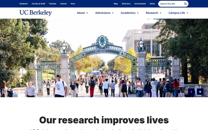 Екранна снимка на berkeley.edu