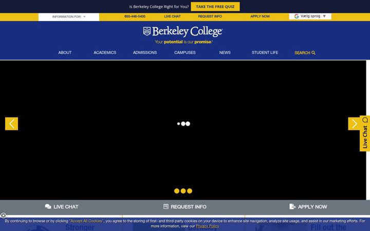 Screenshot ta' berkeleycollege.edu