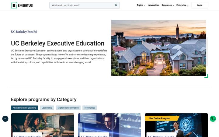 Screenshot of berkeleyonlineprograms.com