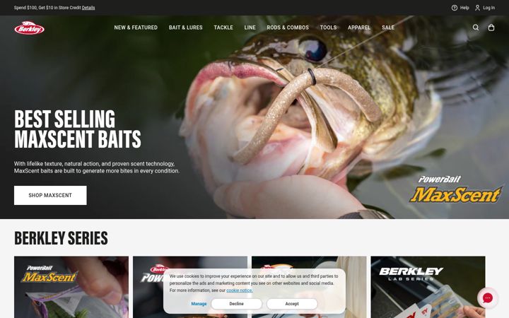 Snímek obrazovky berkley-fishing.com