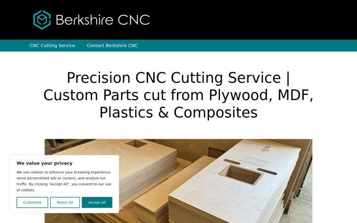 Screenshot of berkshire-cnc.co.uk