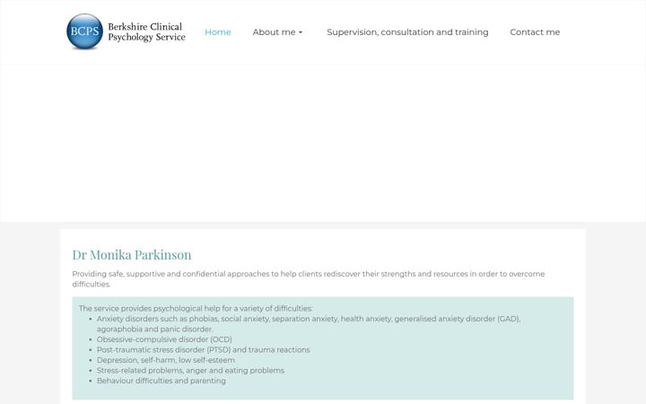 Screenshot ta' berkshireclinicalpsychology.co.uk