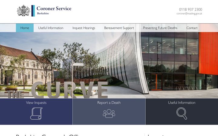 Screenshot of berkshirecoroner.org
