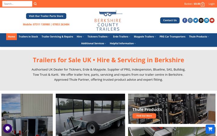 Screenshot ta' berkshirecountytrailers.co.uk