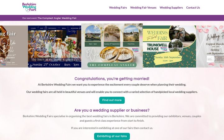 Screenshot of berkshireweddingfairs.co.uk