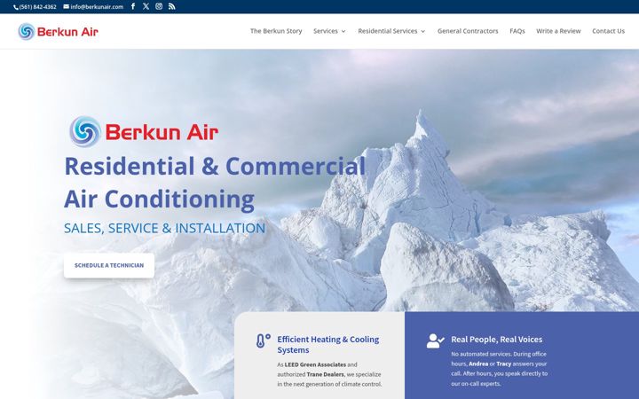 Screenshot of berkunair.com