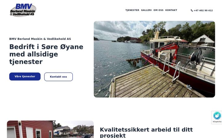 Screenshot of berlandmaskin.no