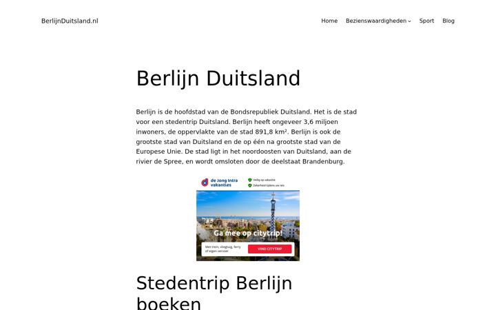 Zrzut ekranu berlijnduitsland.nl
