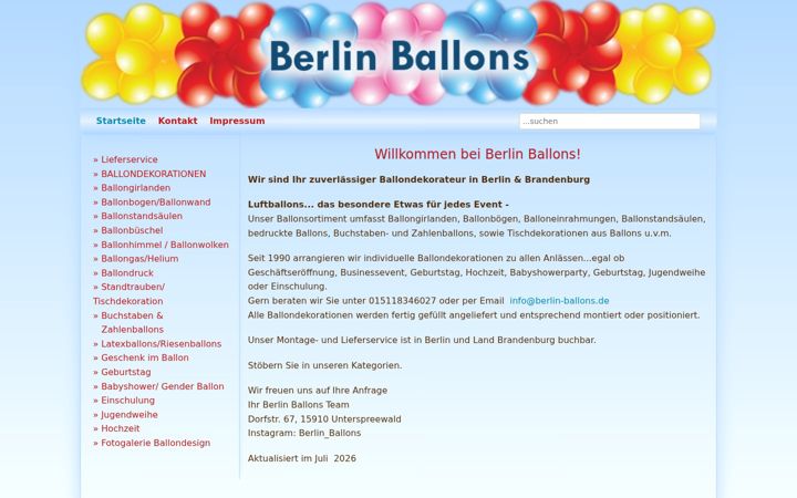Snímek obrazovky berlin-ballons.de