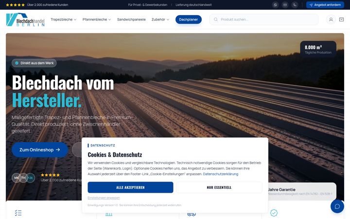 Screenshot of berlin-blechdachhandel.de