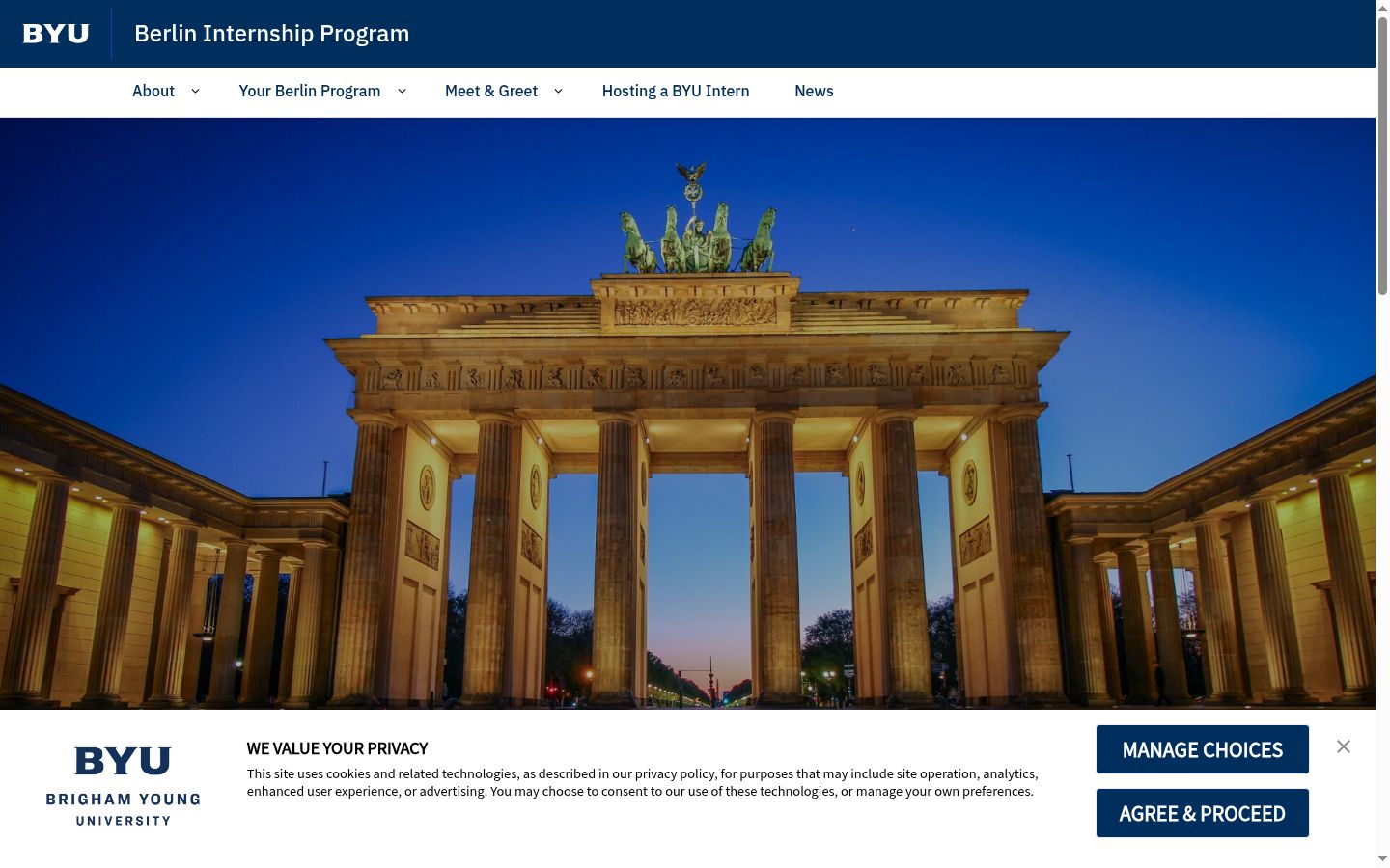 Screenshot des Einwilligungsbanners vor jeglicher Interaktion