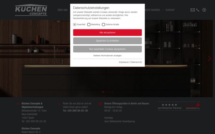 Screenshot of berlin-kuechen.de