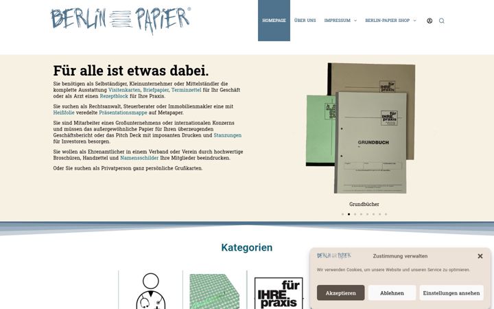 Screenshot of berlin-papier.de