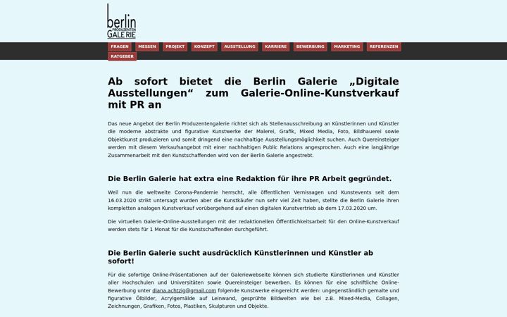 Screenshot of berlin-produzentengalerie.de