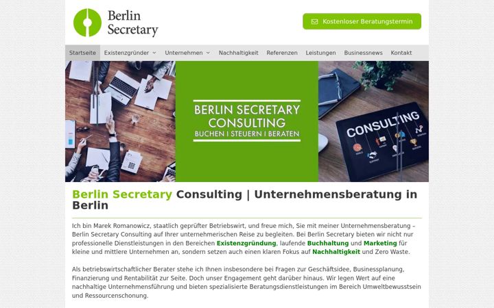 Screenshot of berlin-secretary.de